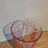 Verutile measuring cup vintage Reims France screen-printed glass