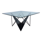 postmodern Dutch design metal coffee table from the 80s or 90s