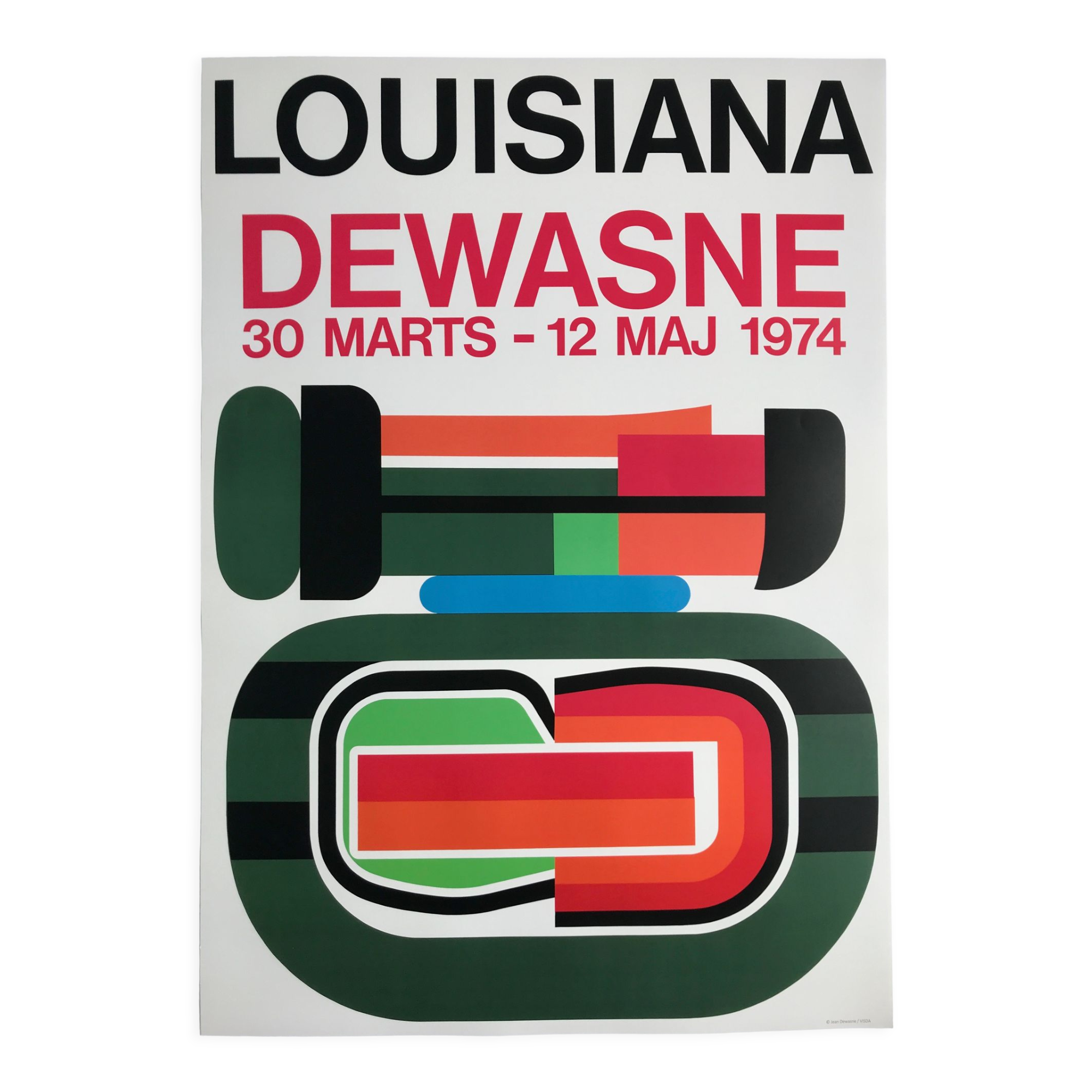 Affiche originale de Jean Dewasne, Louisiana Museum, 1974