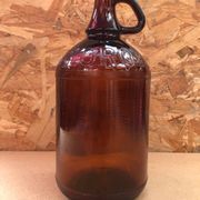 Ancienne Bouteille Dame Jeanne CLOROX Verre Marron Vintage #A941