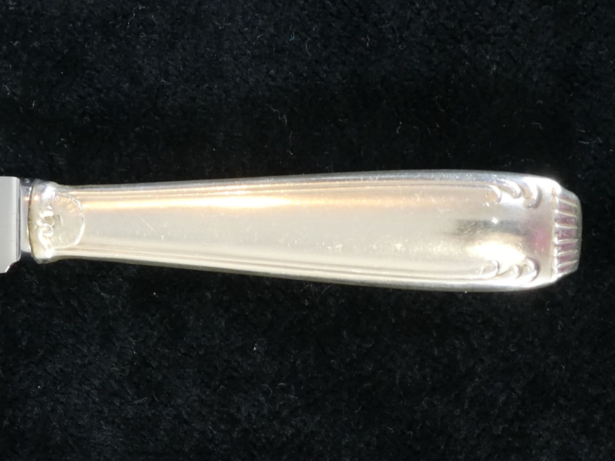 12 dessert knives Boulenger in silver metal stainless steel blade modele regence berry