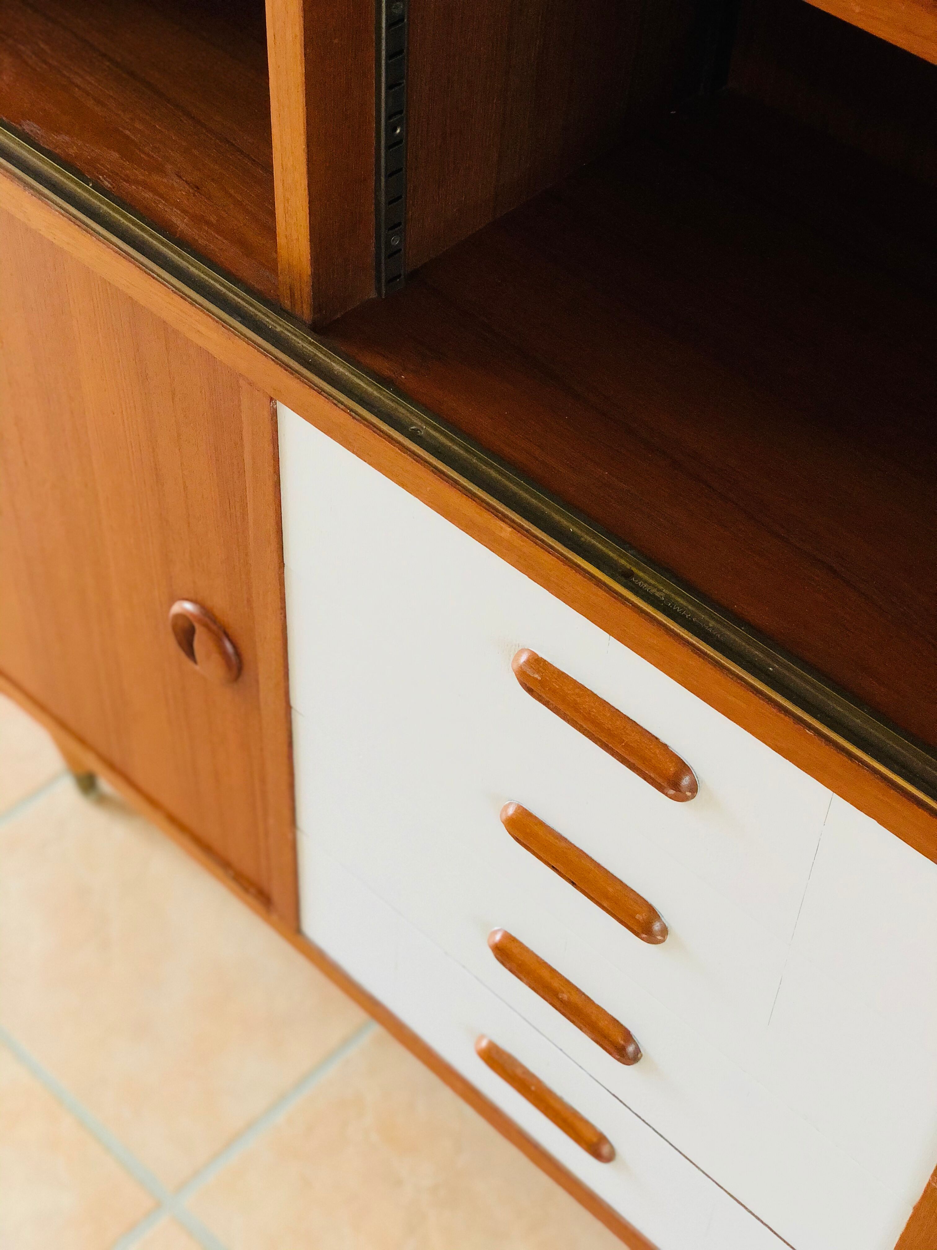 Scandinavian teak library 1960