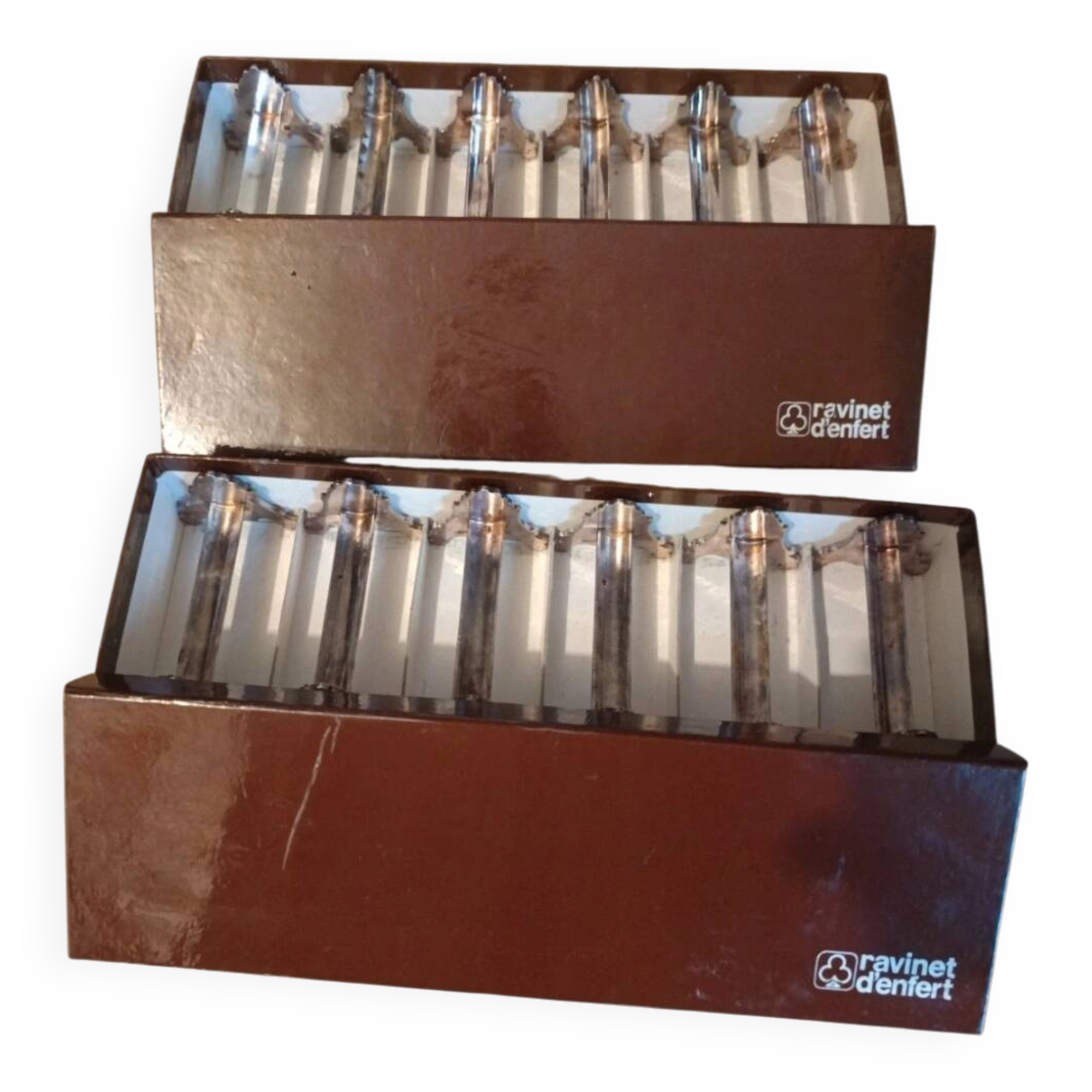 12 silver-plated metal knife rests Ravinet d'Enfert