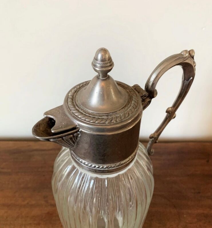 Ewer, Glass and tin, circa 1950