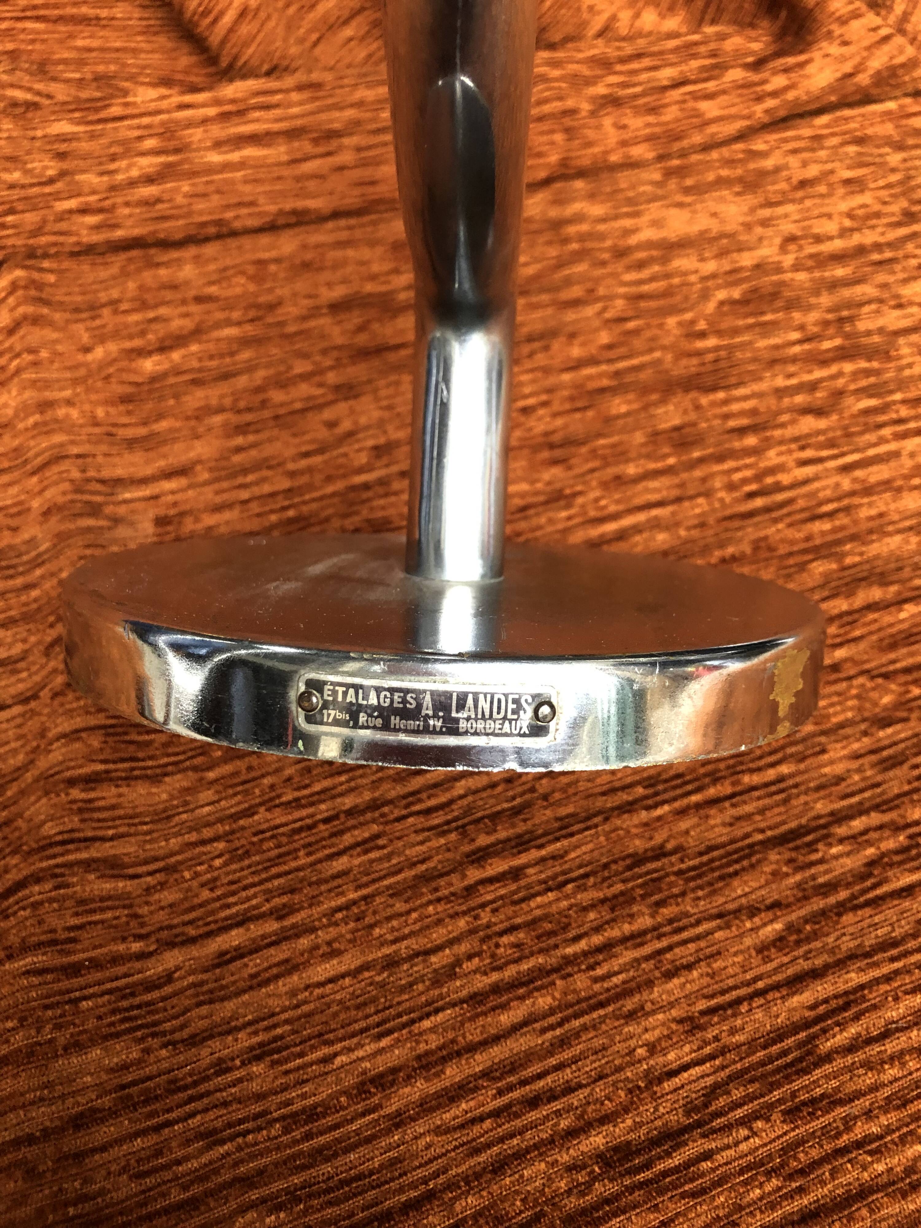 Pair of vintage chrome shelves 1950-1960