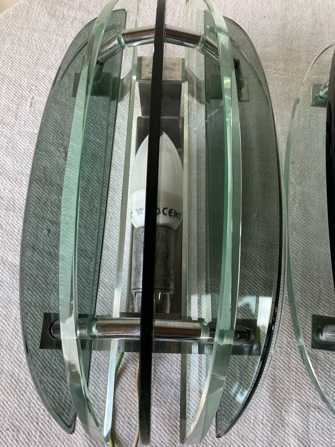 Pair of Veca wall lights from the 70s