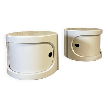 Pair of bedside tables attributed to Marc Held for Prisunic, 1970.