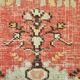 Tapis Couloir Vintage Patiné – Tons Corail, Crème & Vert Sauge, 85x352 Cm