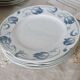6 flat plates - Antique tableware set 82 pieces Sarreguemines earthenware Art Nouveau style