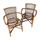 Paire de fauteuils en rotin 1930
