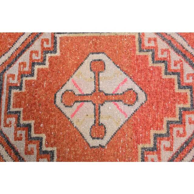 Vintage Turkish Hand-Knotted Wool Cotton Red Runner Rug 100x268