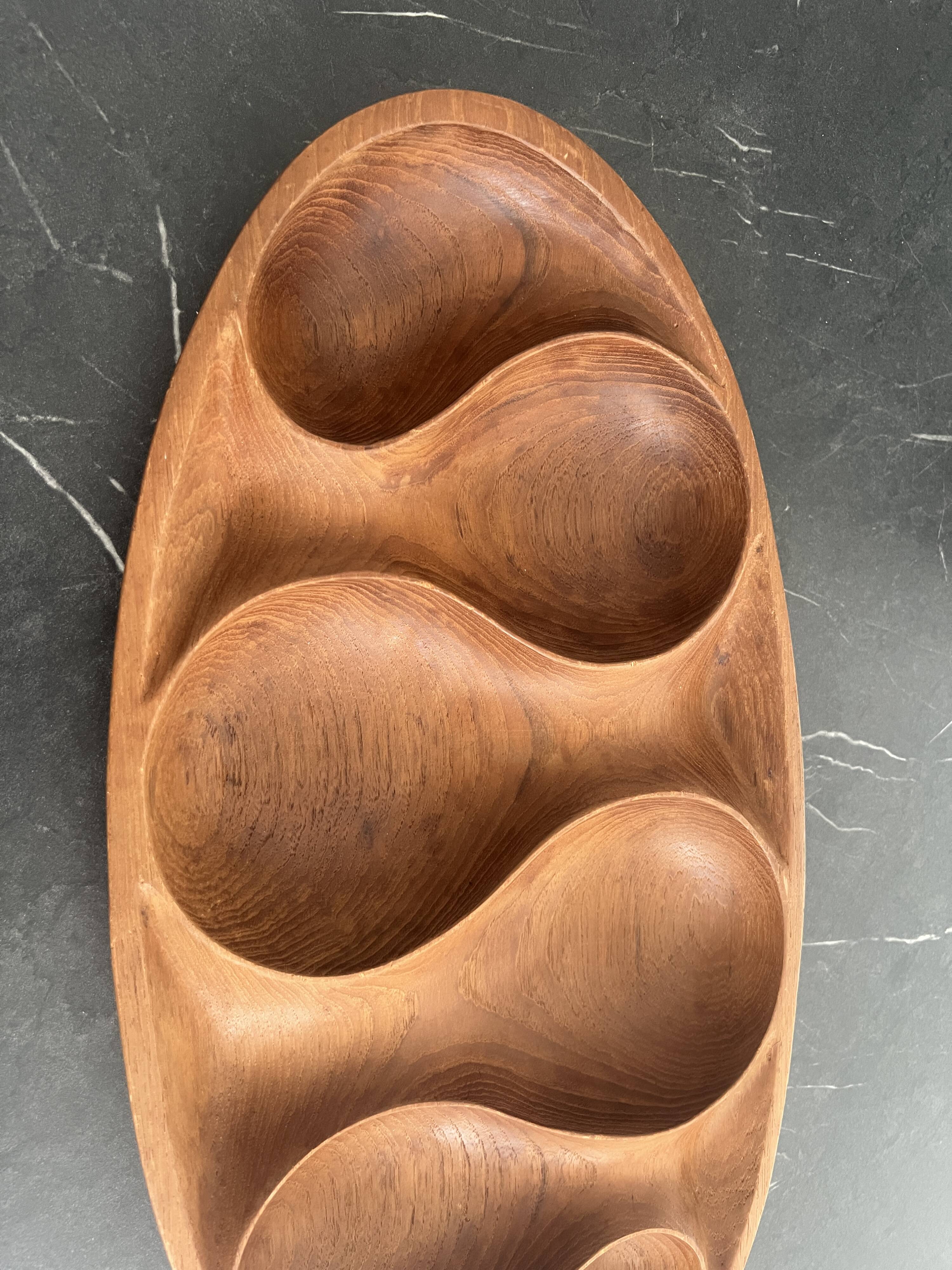 Vintage Laur Jensen Teak Wood Tray 1960