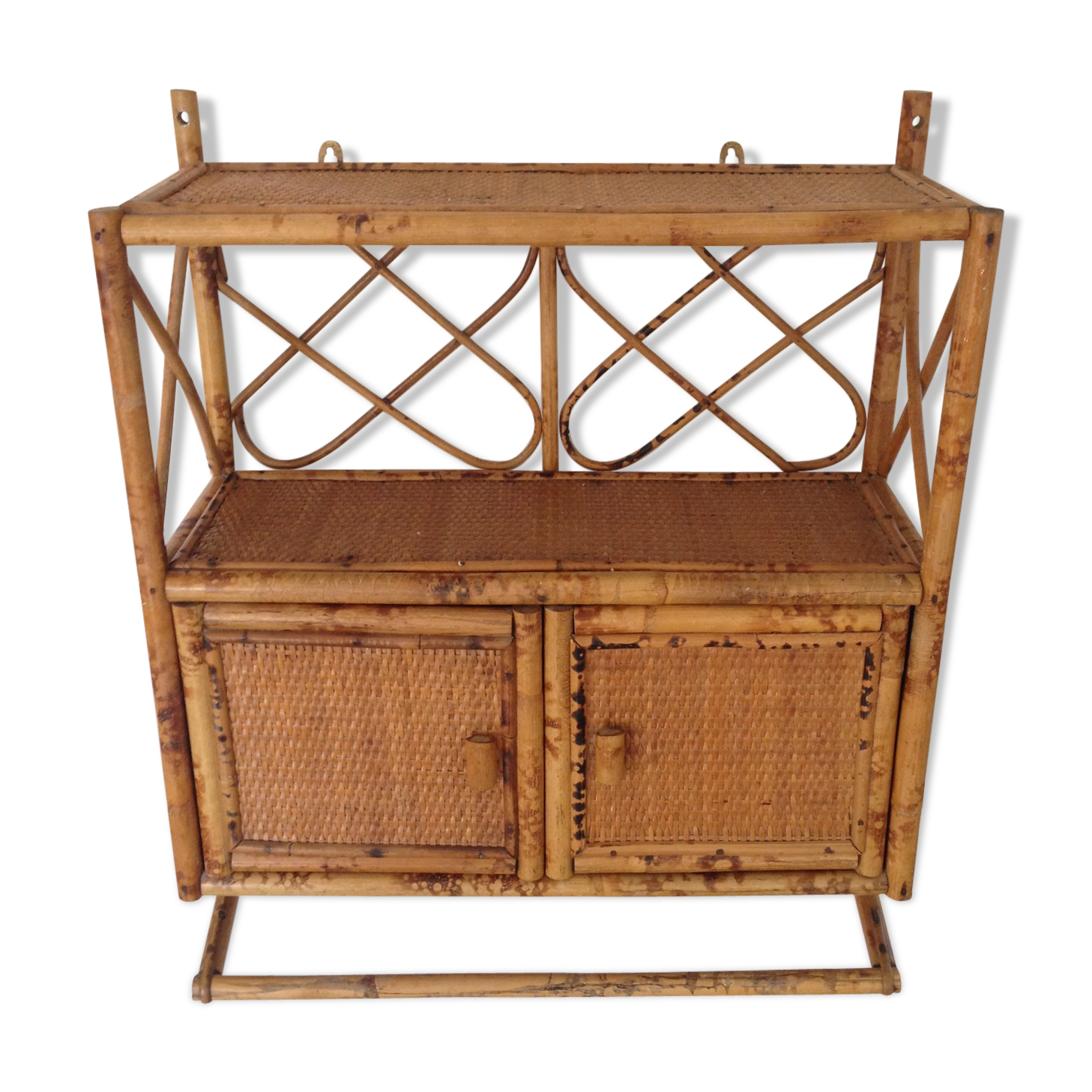 Shelf wall vintage rattan