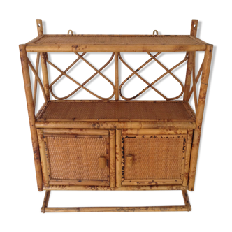 Shelf wall vintage rattan