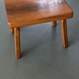Varnished solid wood bench