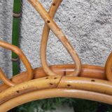 Vintage rattan mirror
