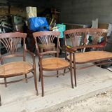 Set of 2 chairs and a Fischel armchair