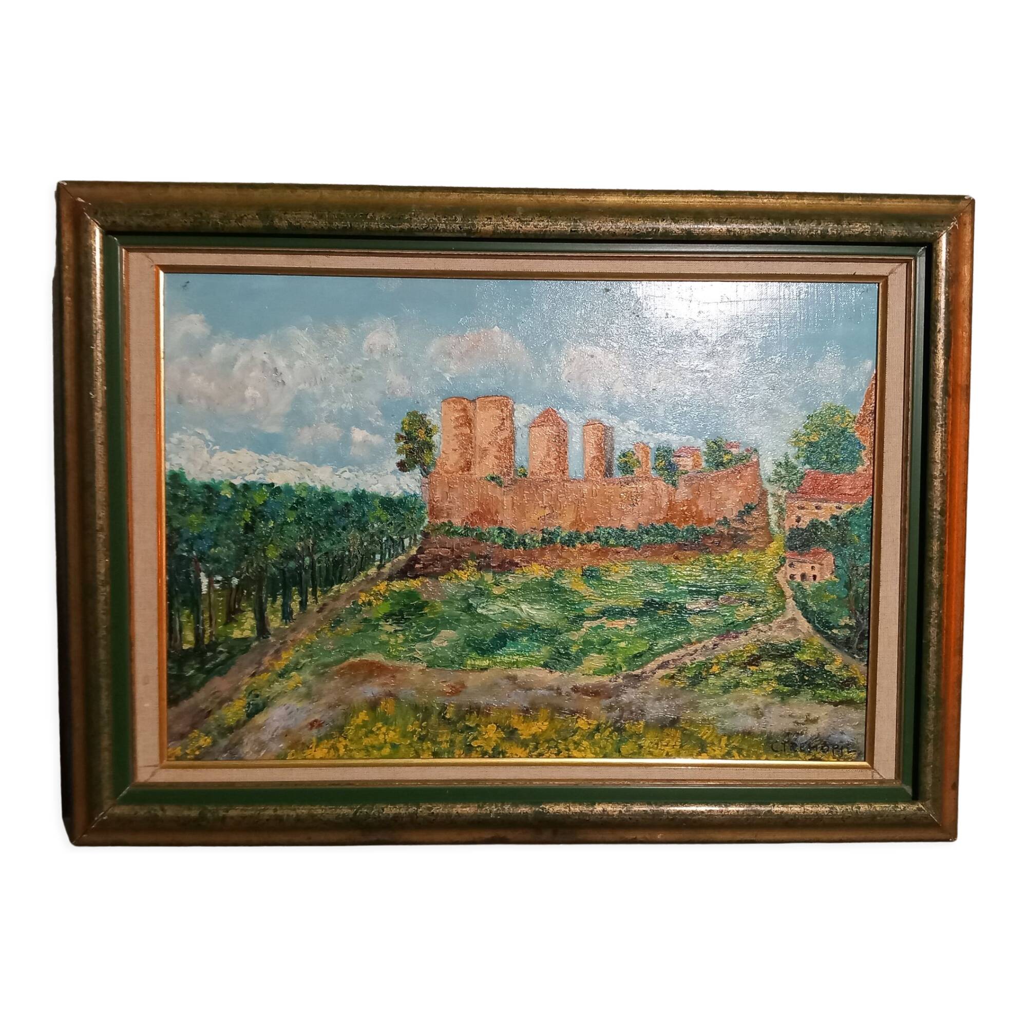 Oil on canvas signed-illustration