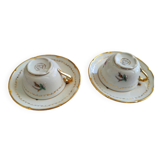 6 cups and saucers Vierzon (Cher) C G