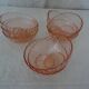 8 rosaline cups arcoroc twisted pink glass
