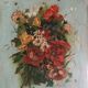 Tableau huile sur panneau bouquet début XXeme.