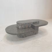 Table basse en pierre fossile, Magnussen Ponte, années 1980