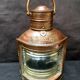 Ancient naval flag lantern in ancient copper semaphore lamp 19th century