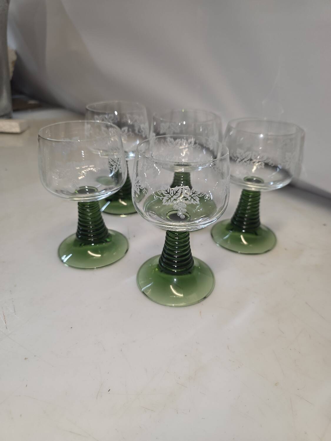 5 Alsace wine glasses from the 70s