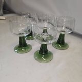 5 Alsace wine glasses from the 70s