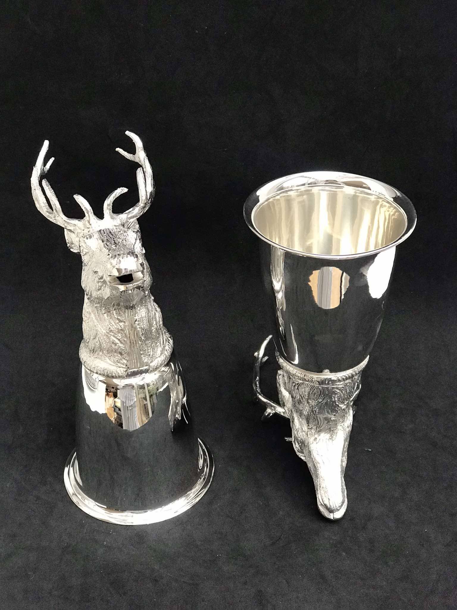 Gucci silver metal cups