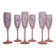 Champagne glasses Arcoroc Luminarc France pink stem