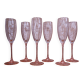 Verres à champagne Arcoroc Luminarc France pied rose
