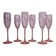 Champagne glasses Arcoroc Luminarc France pink stem
