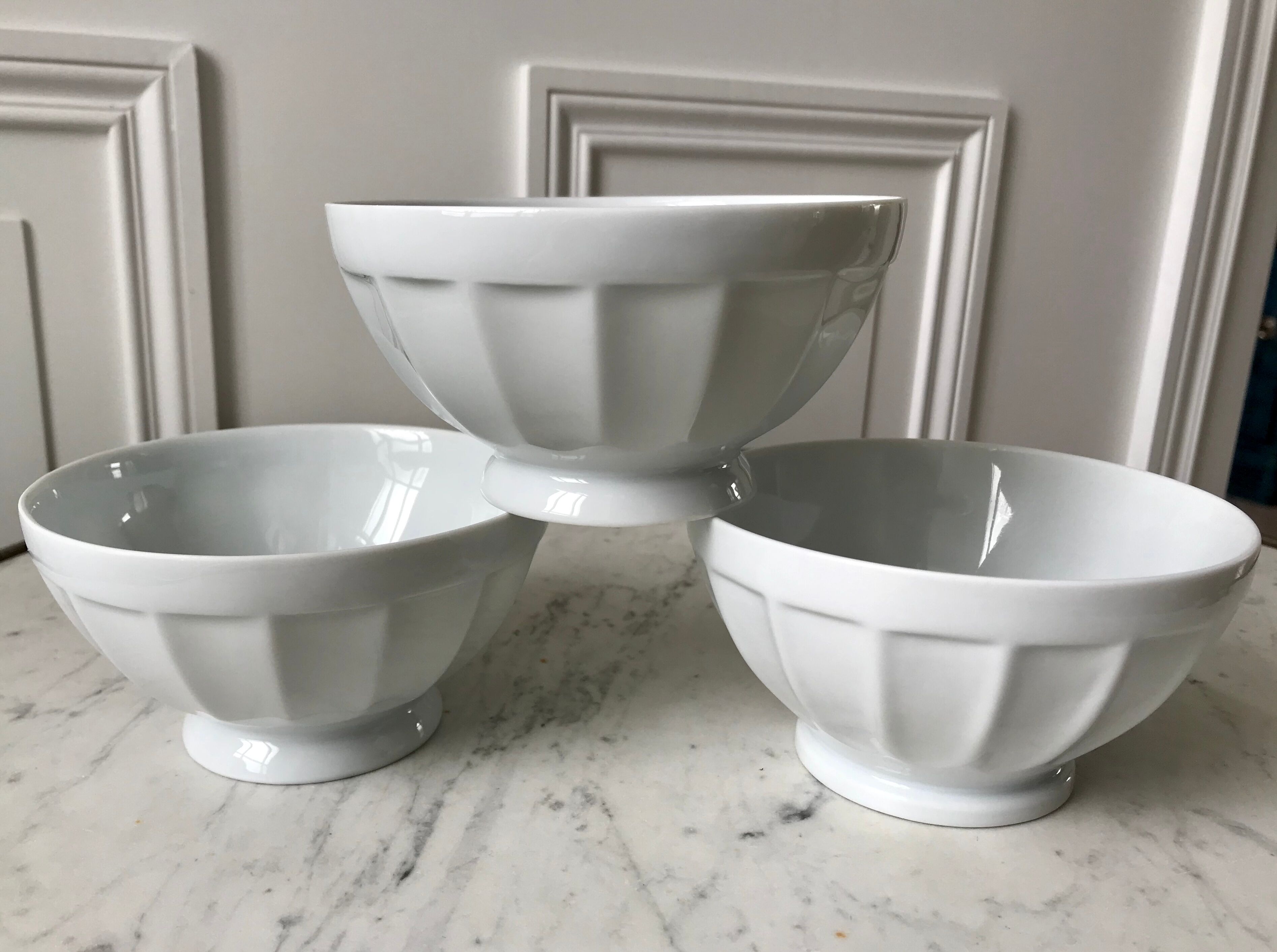 Trio of old bowls Limoges years 40-50