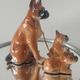 Vintage Ceramic Boxer Family (1950s/60s)