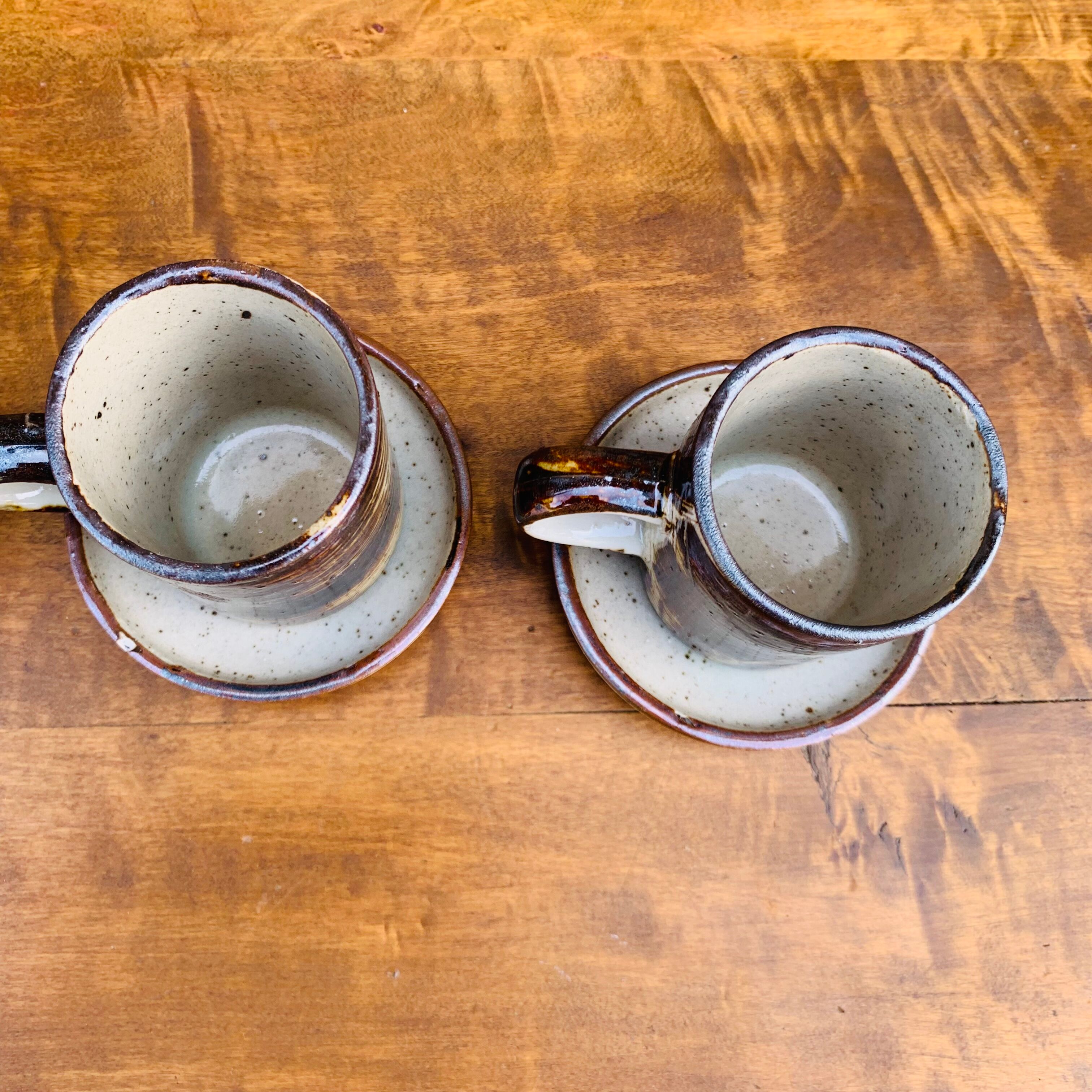 Vintage stoneware coffee set from the 1970s