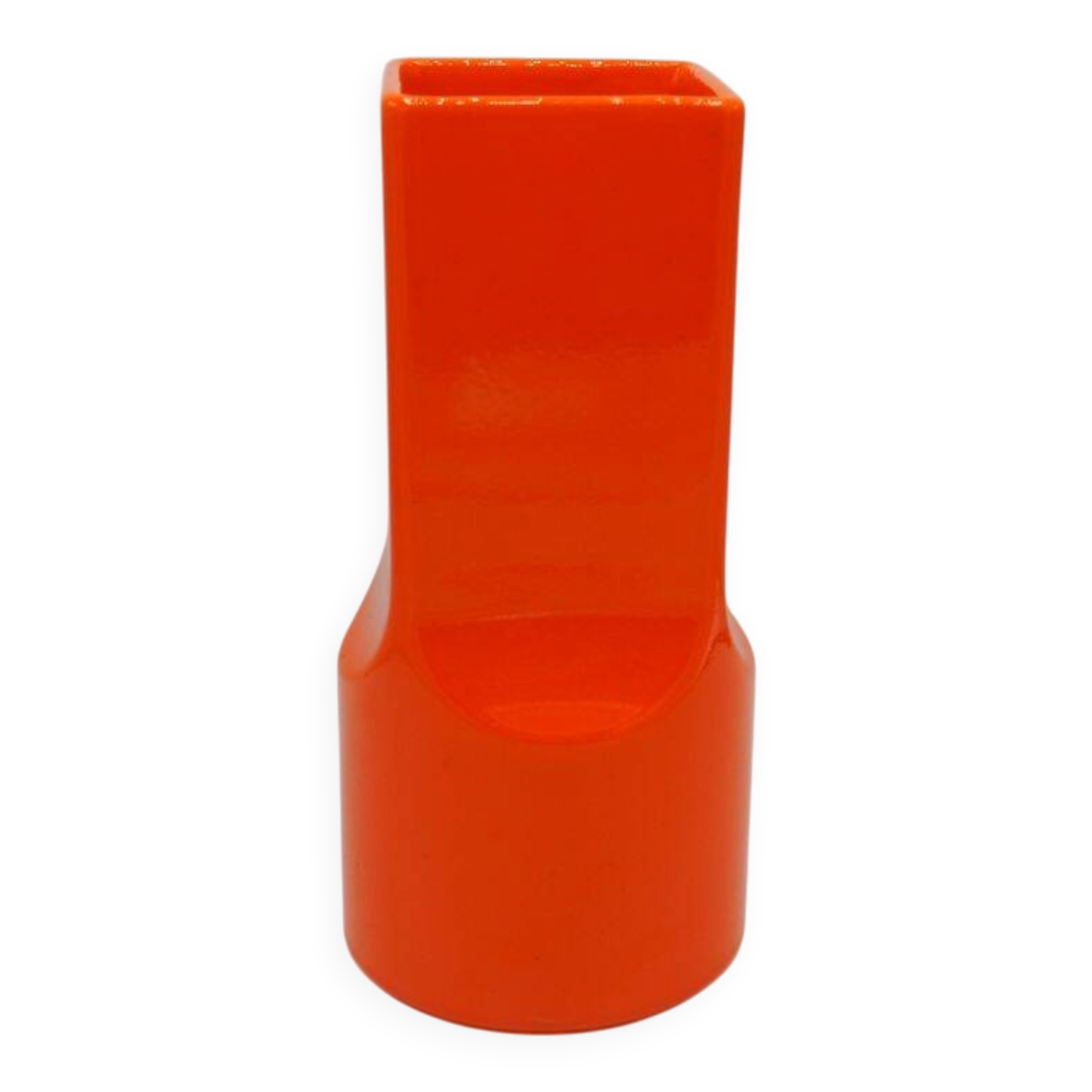 Gabbianelli vase – Italian design from the 1970s – orange-red ceramic