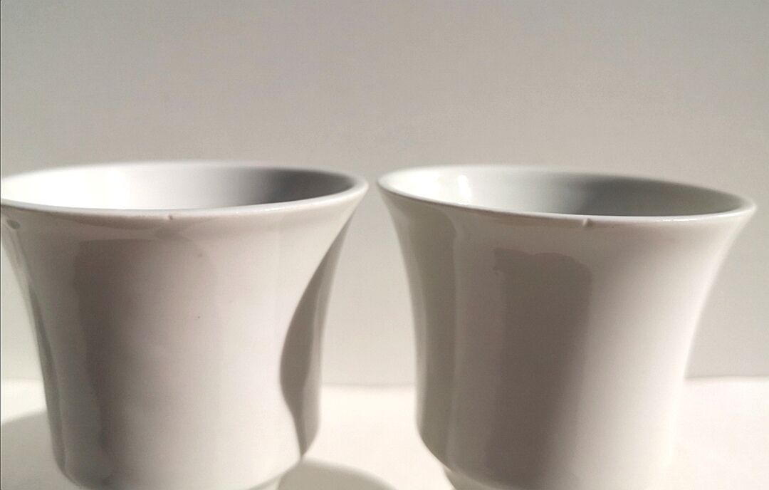 Half mazagrans, porcelain cups