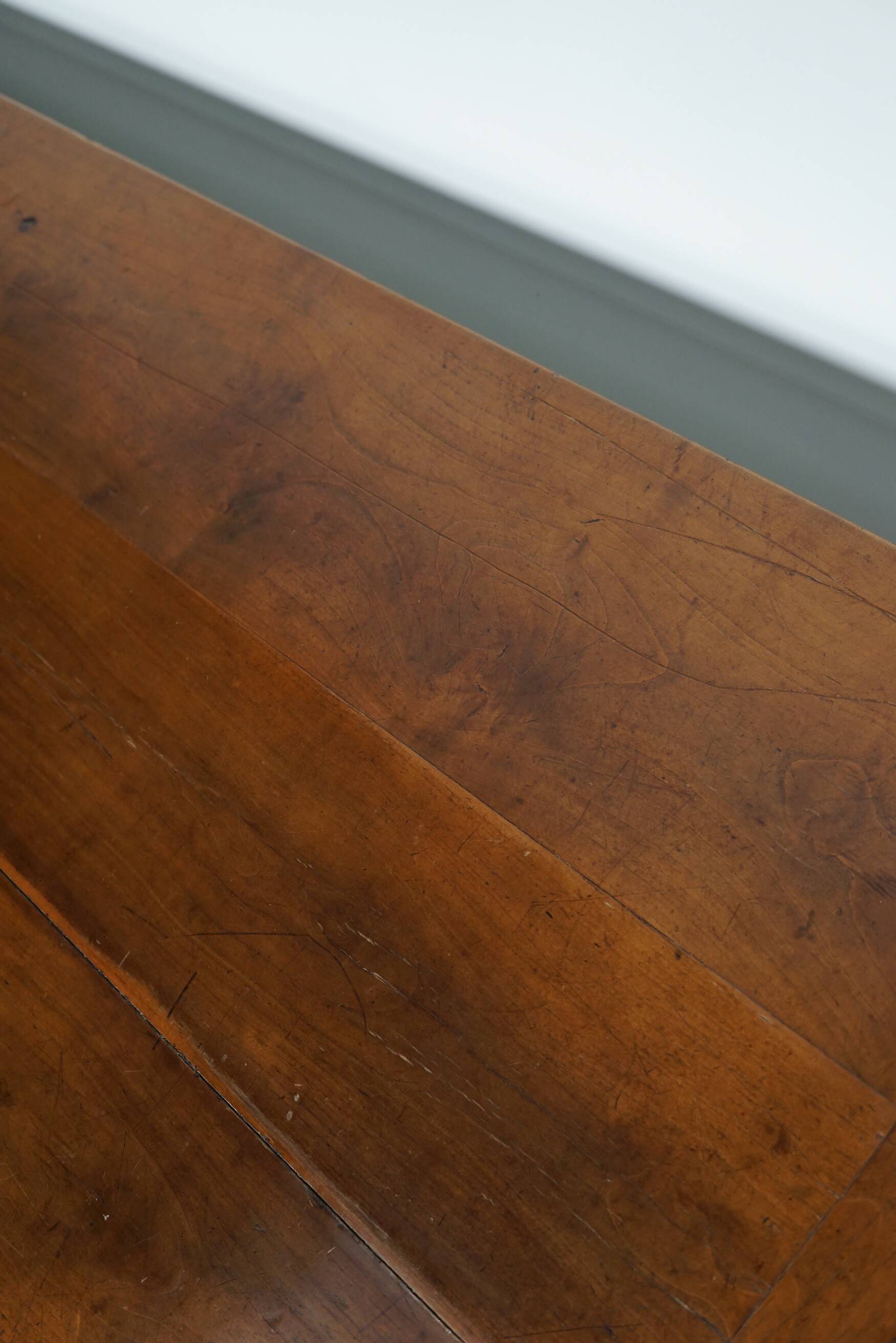 Antique Cherry Early 20th Century French Rustic Farmhouse Dining Table