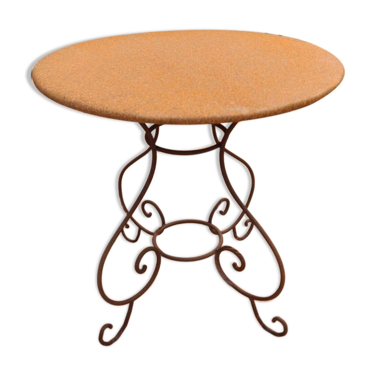 Wrought iron garden coffee table