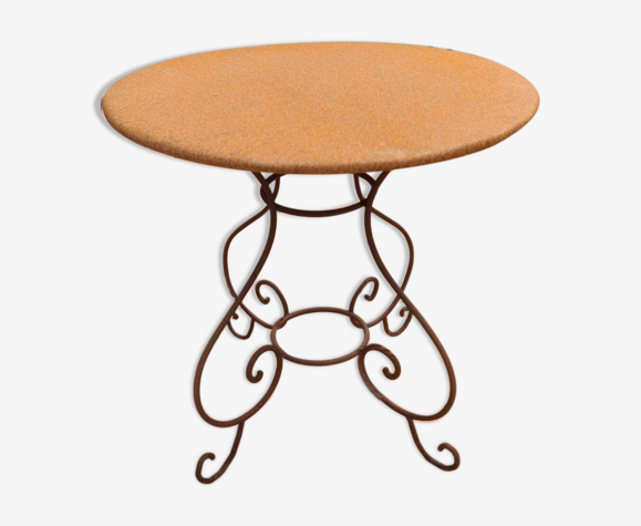 Wrought iron garden coffee table