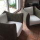 Rattan armchairs