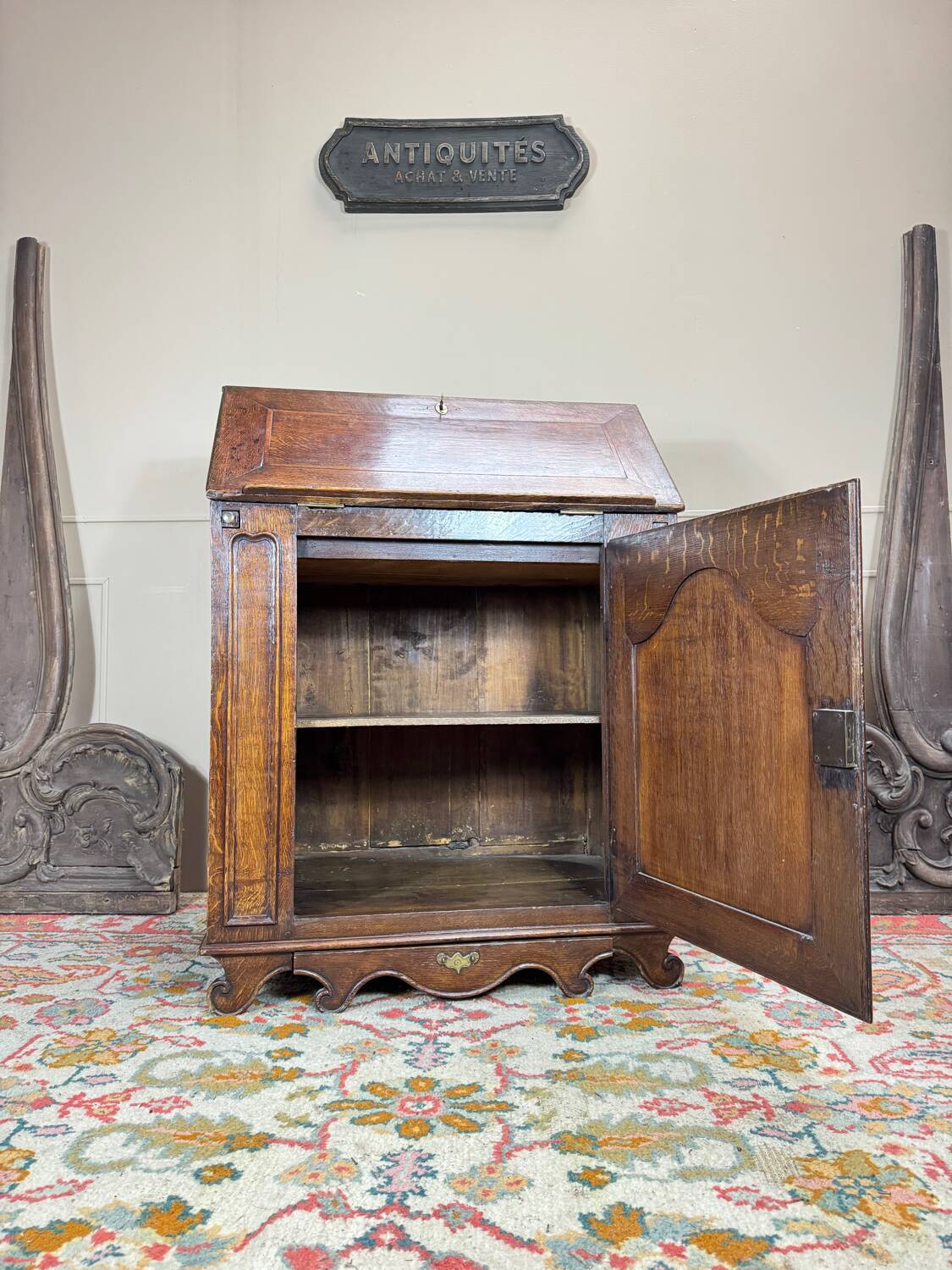 Louis XIV Period 18th Century Oak Sloping Desk
