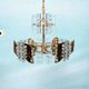 Midcentury gold crystal suspension by Orrefors, Fagerlund