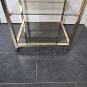 Brass and smoked glass side table from the 70s