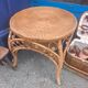 Vintage wicker coffee table