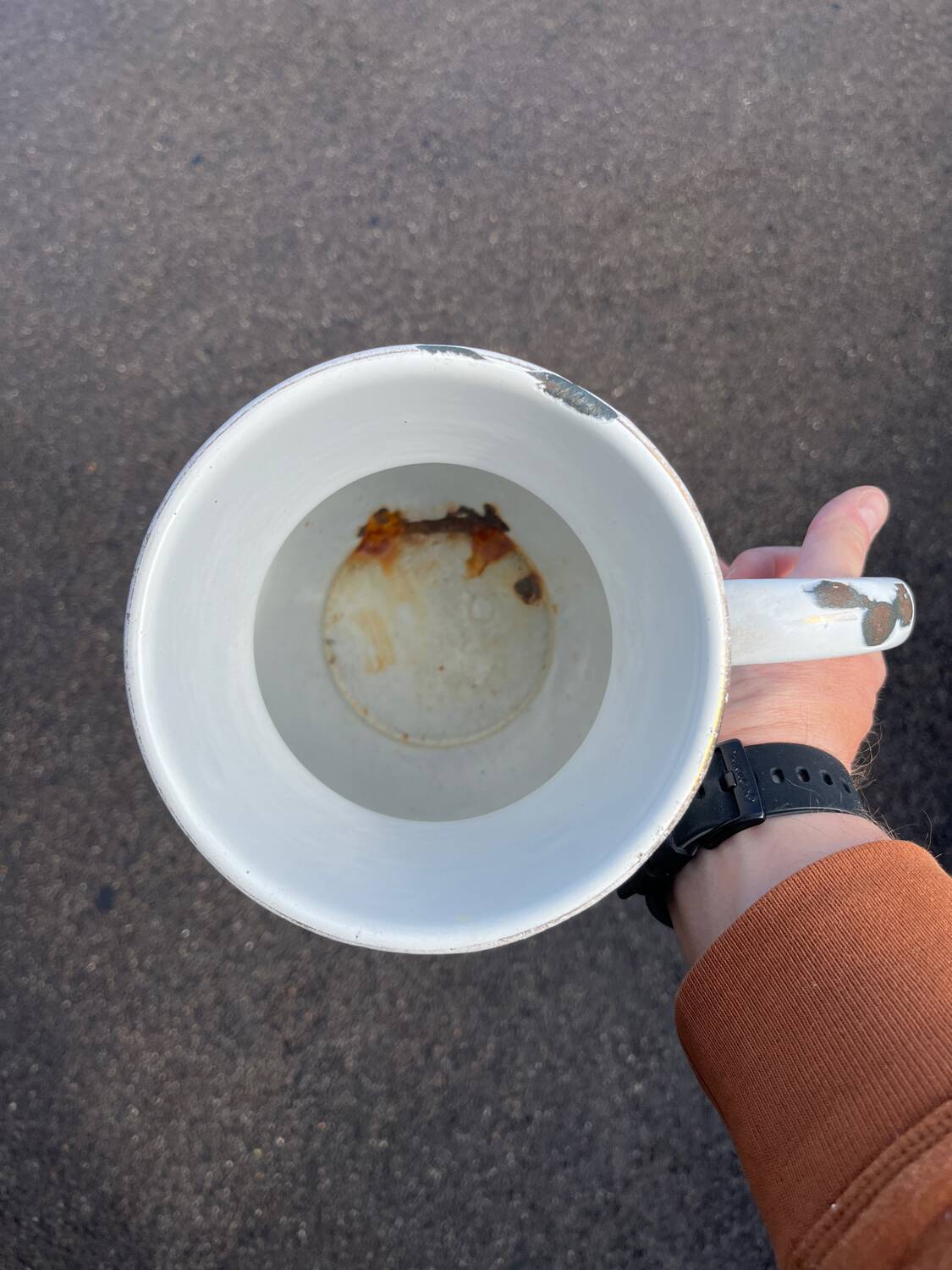 Old floral enamelled pitcher pitcher B freres cafetiere enamelee