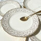 Villeroy & Boch dessert service in white porcelain golden flowers