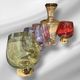 Harlequin liqueur/cognac decanter and 6 glasses, 1950s