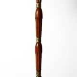 Lampadaire à trois bras en teck et laiton, Scandinavie, années 1940-1950